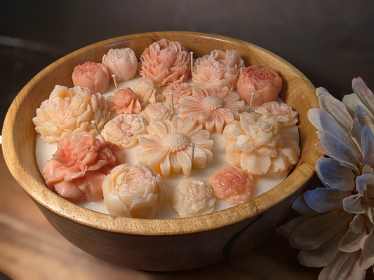 Flower Dough Bowl Candle