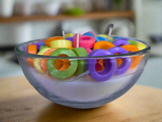 Big Bowl of Fruit Loops Candle