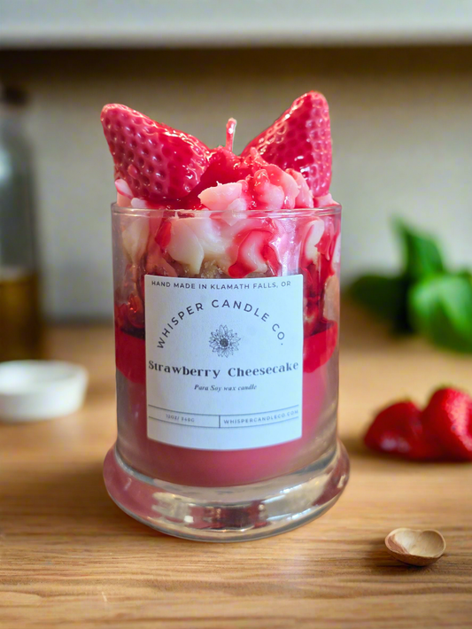 Strawberry Cheesecake Dessert Candle