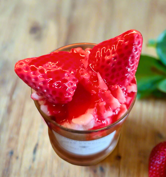 Strawberry Cheesecake Dessert Candle
