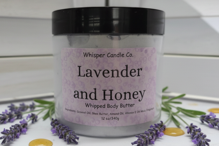 Lavender and Honey Whipped Body Butter 12 oz