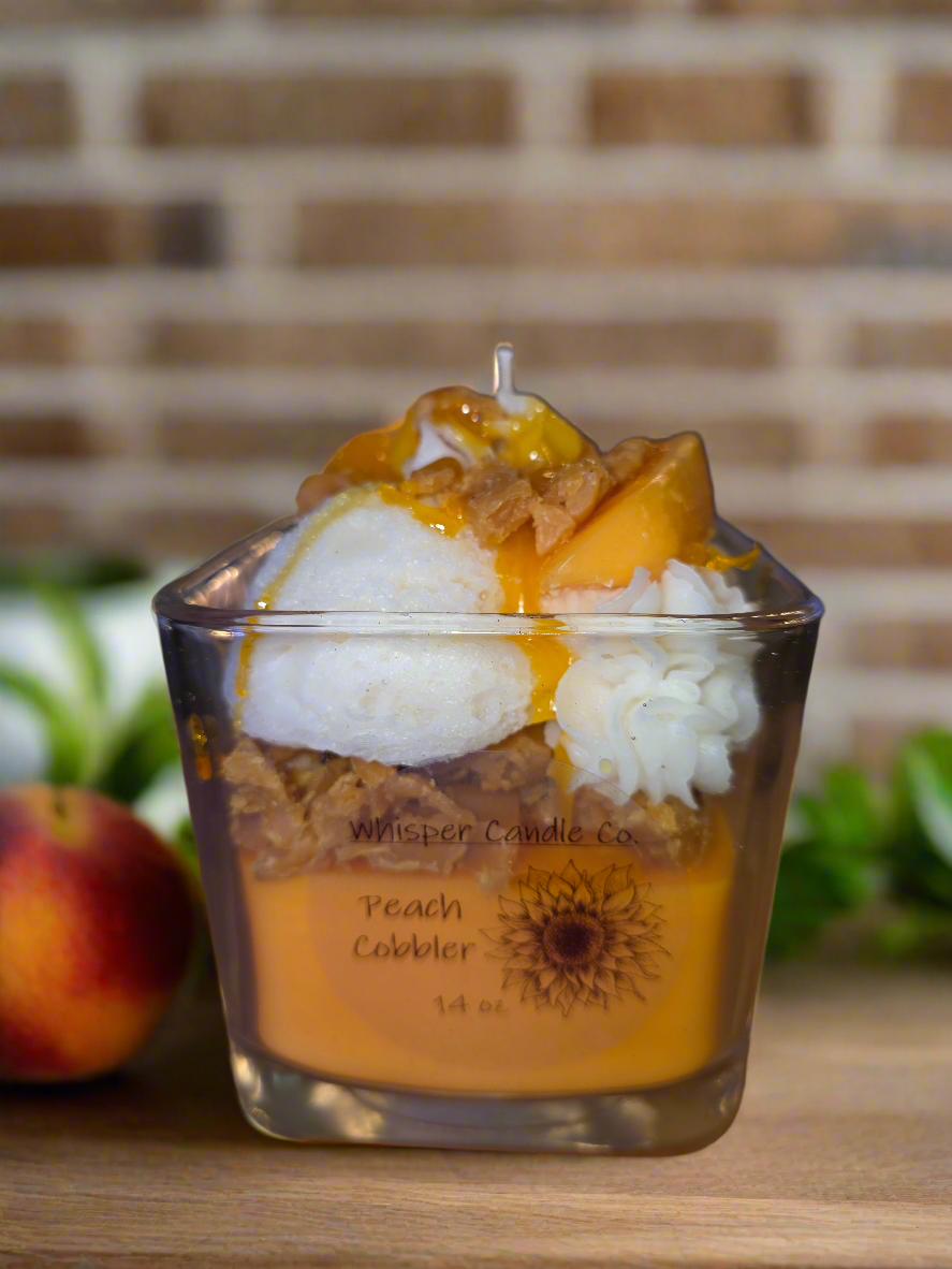 Peach Cobbler Dessert Candle