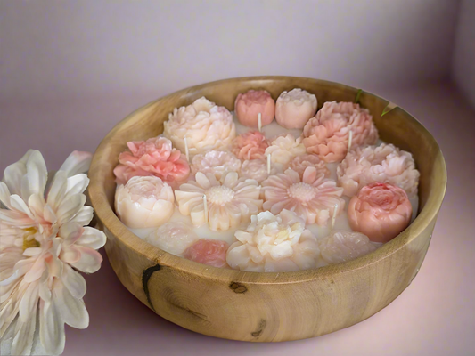 Flower Dough Bowl Candle