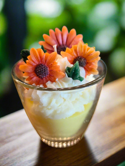 Golden Grove Sunflower Dessert Candle