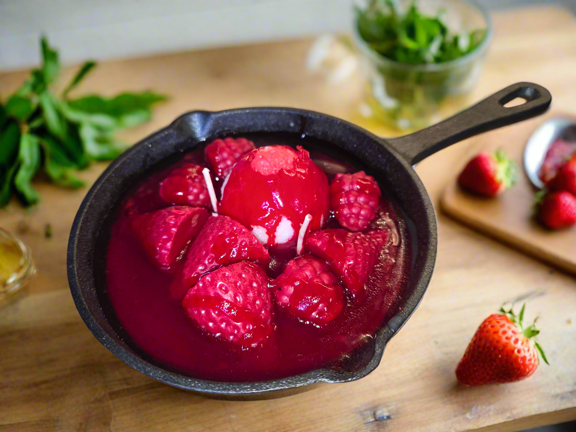 Strawberry Shortcake Skillet Candle