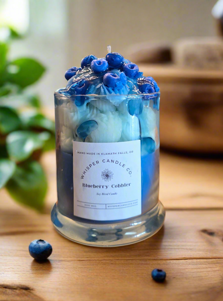 Blueberry Cobbler Dessert Candle