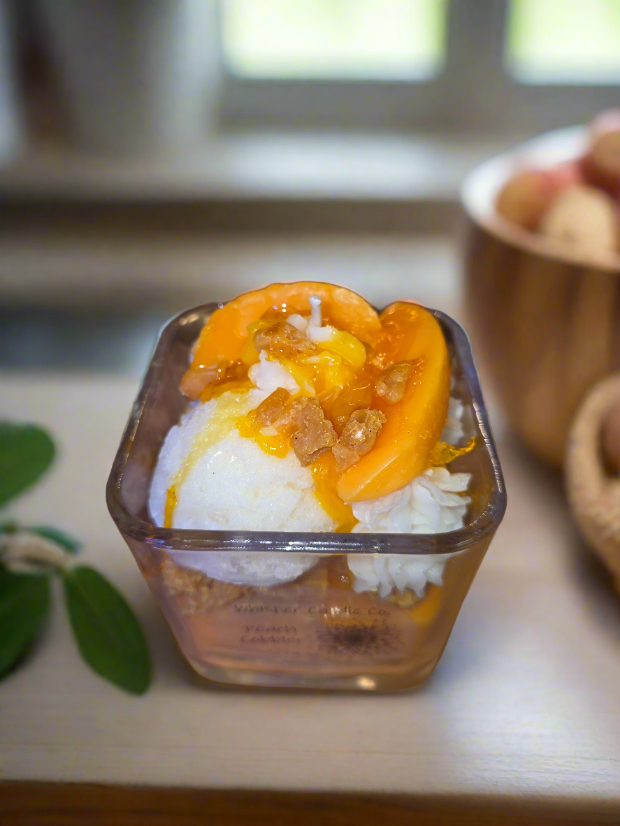 Peach Cobbler Dessert Candle