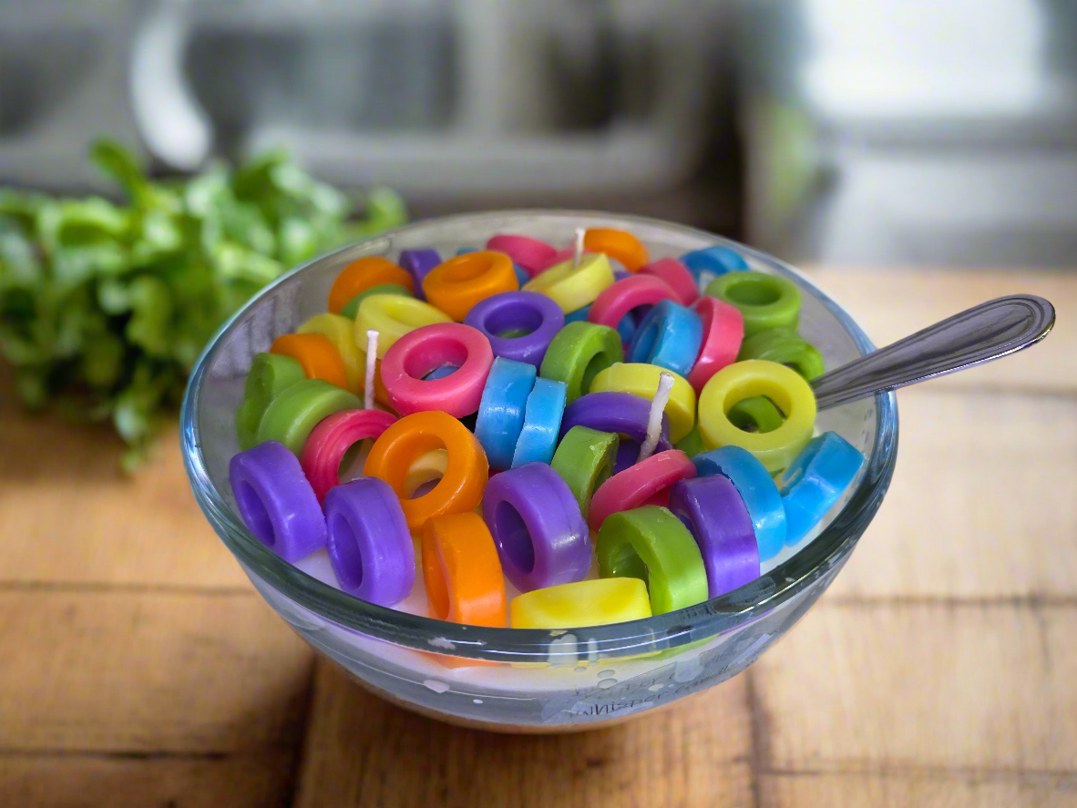 Big Bowl of Fruit Loops Candle