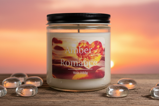 16 oz Amber Romance Jar Candle