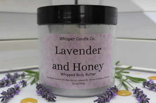 Lavender and Honey Whipped Body Butter 12 oz