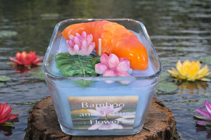 Bamboo and Lotus Koi Fish Candle