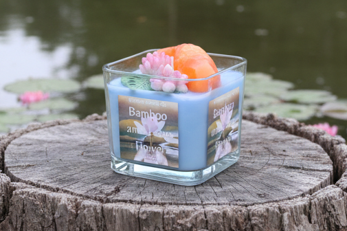 Bamboo and Lotus Koi Fish Candle