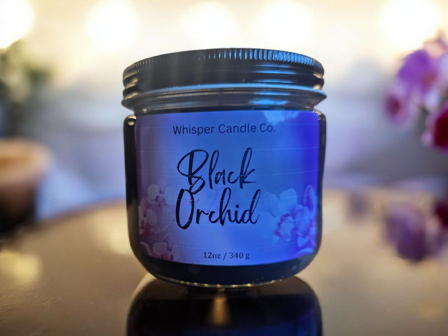 12 Oz Black Orchid Jar Candle