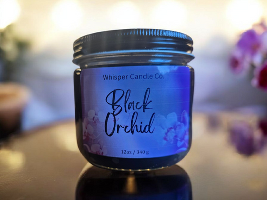 12 Oz Black Orchid Jar Candle