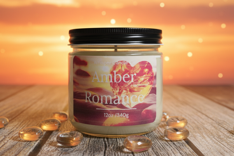 12oz Amber Romance Jar Candle