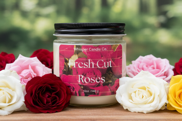 12 oz Fresh Cut Roses Jar Candle