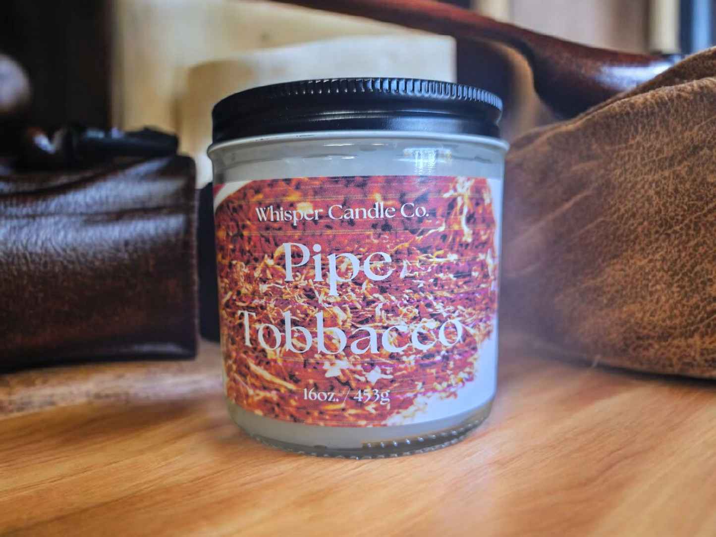 16 oz Pipe Tobacco Jar Candle
