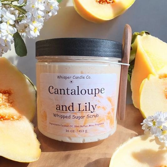Cantaloupe and Lily Whipped Sugar Scrub