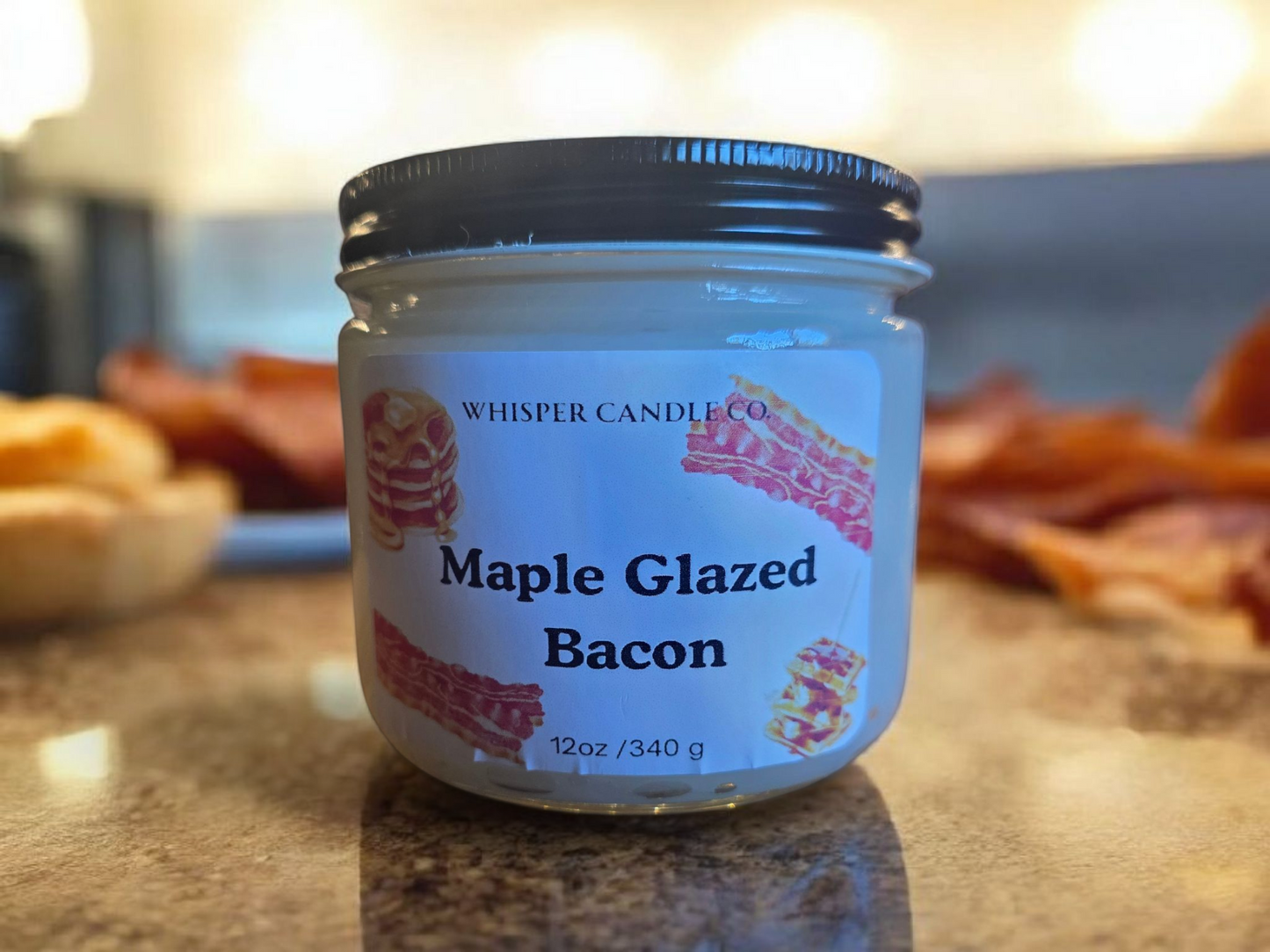 12 oz Maple Glazed Bacon Jar Candle