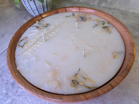 Cantaloupe and Lily Dough Bowl Candle